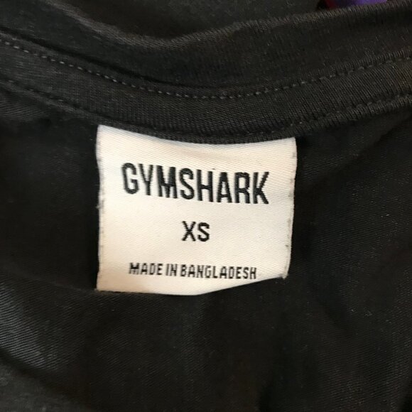 Gymshark Black Cropped Work Out Top Size XS - Picture 6 of 7